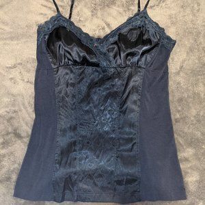 Max RAVE Y2K SATIN Lace Trim TOP Camisole